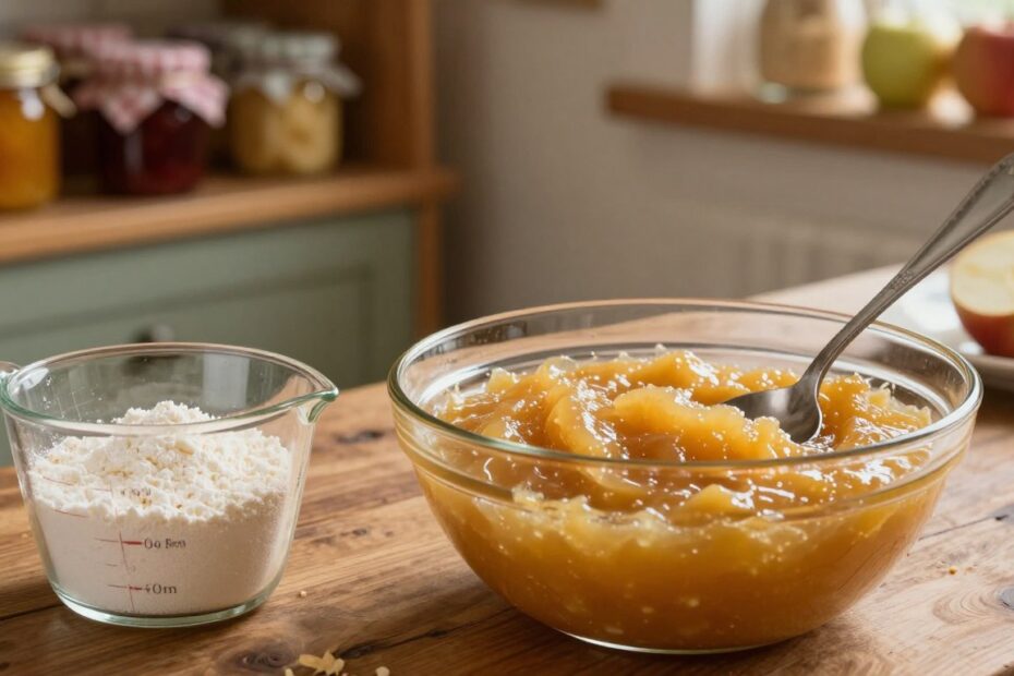 Czym zagęścić mus jabłkowy do szarlotki
