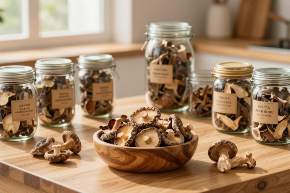 Jak przechować suszone grzyby