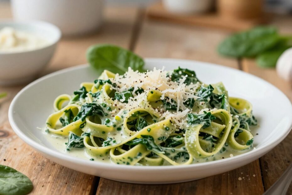Jak zrobić makaron ze szpinakiem